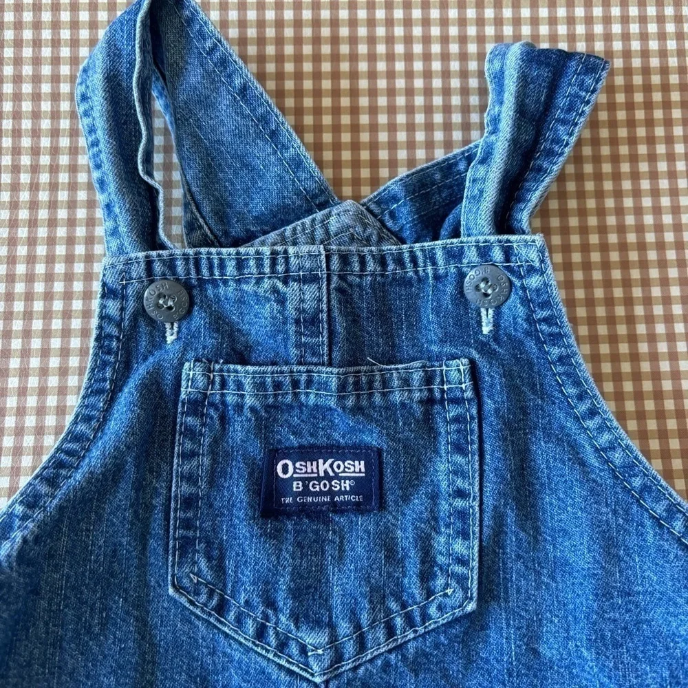 Vintage OshKosh Toddler denim overalls style‎ jumper dress. Size 4